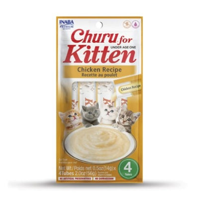 CHURU FOR KITTEN Chicken Recipe INABA مكافأت الكريمة