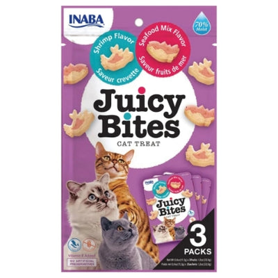 Juicy Bites Shrimp & Seafood Mix Flavor INABA قطع مكافأت