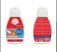 Shampet Dogs & Cats 4in1 Tropical 250 ml لتقليل تساقط الشعر واعطاء لمعان وإزالة الروائح بنكهة التروبيكال