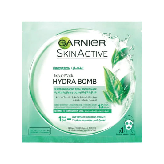 GARNIER SKIN ACTIVE HYDRA BOMB TISSUE MASK GREEN TEA