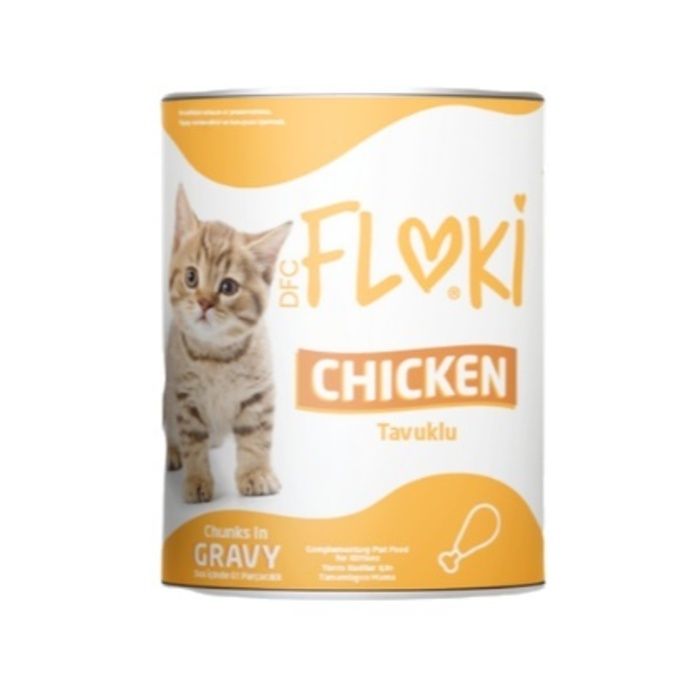 FLOKI With chicken  معلب بالمرق بنكهة الدجاج FOR KITTENS