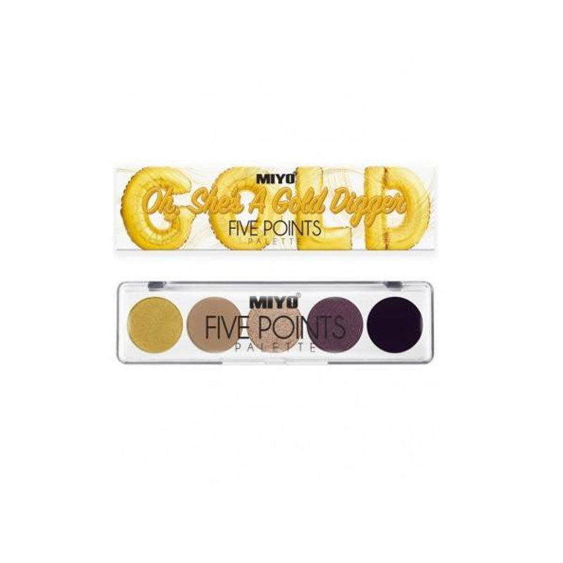 MIYO FIVE POINT PALETTS EYESHADOWS _24 GOLD DIGGER