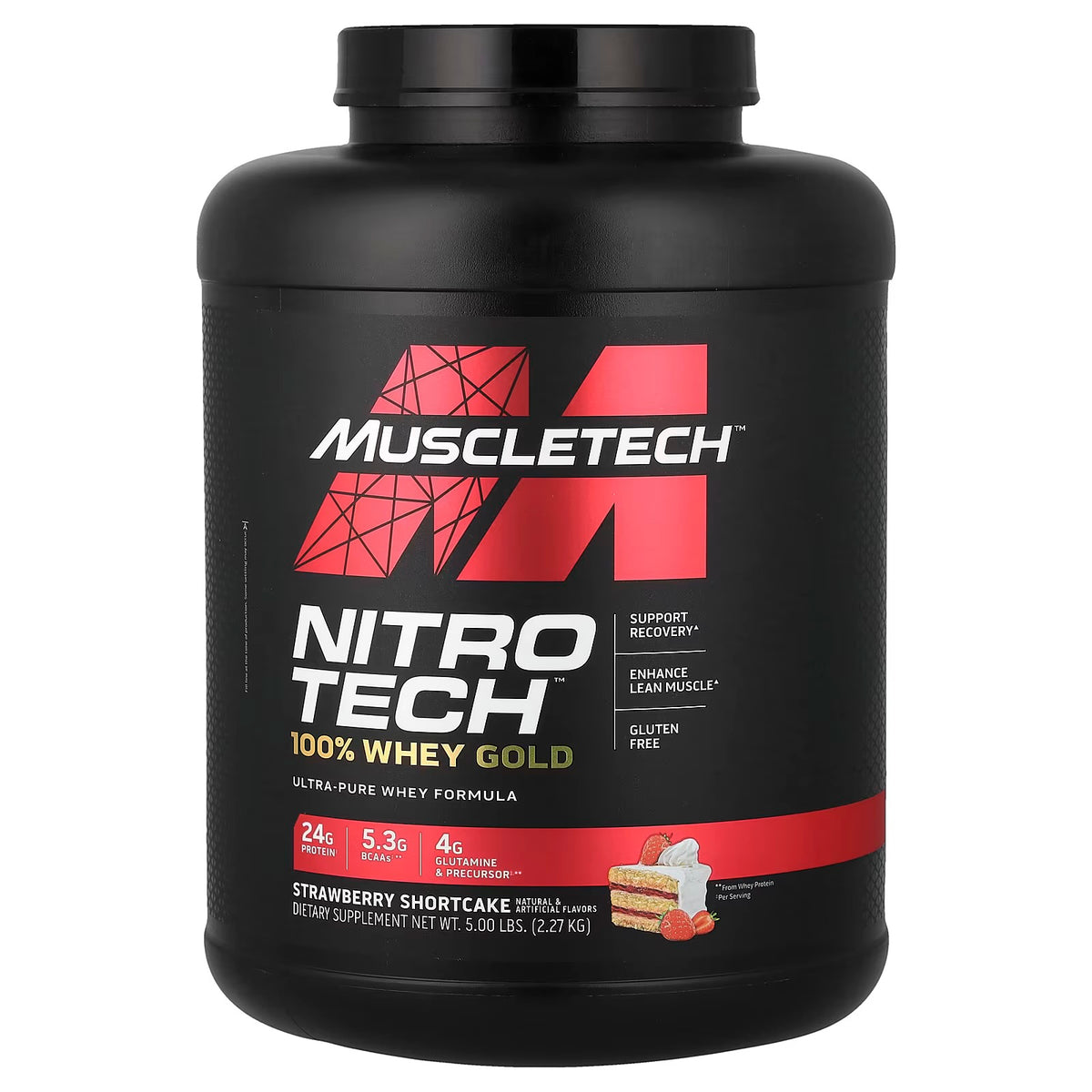 MuscleTech Nitro-Tech 100% Whey Gold, 5.03 lbs (2.28 kg) size