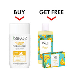 Sinoz Fluid Sun + Bath banana Soup & Shower Gel Free