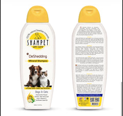 Shampet Dogs & Cats Deshedding 350 ml لتقليل تساقط الشعر واعطاء لمعان وفك التشابك