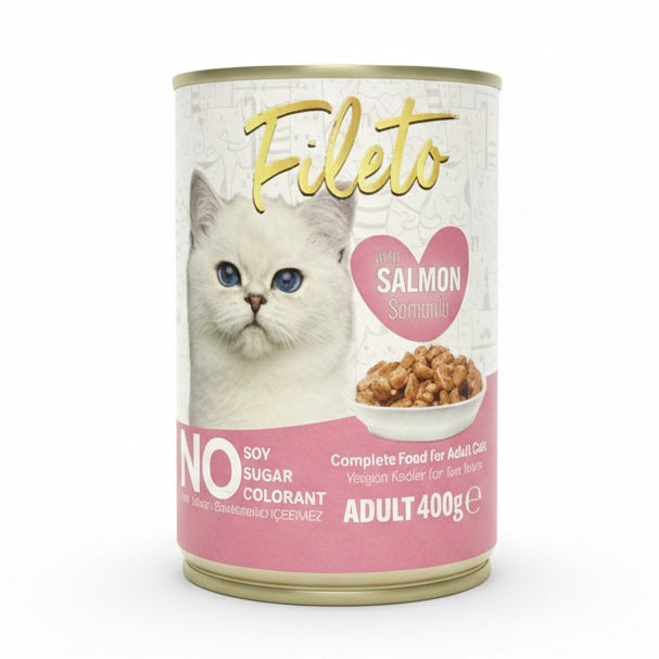 Fileto gravy chunks 400g salmon معلب قطع بالمرق بنكهة السالمون