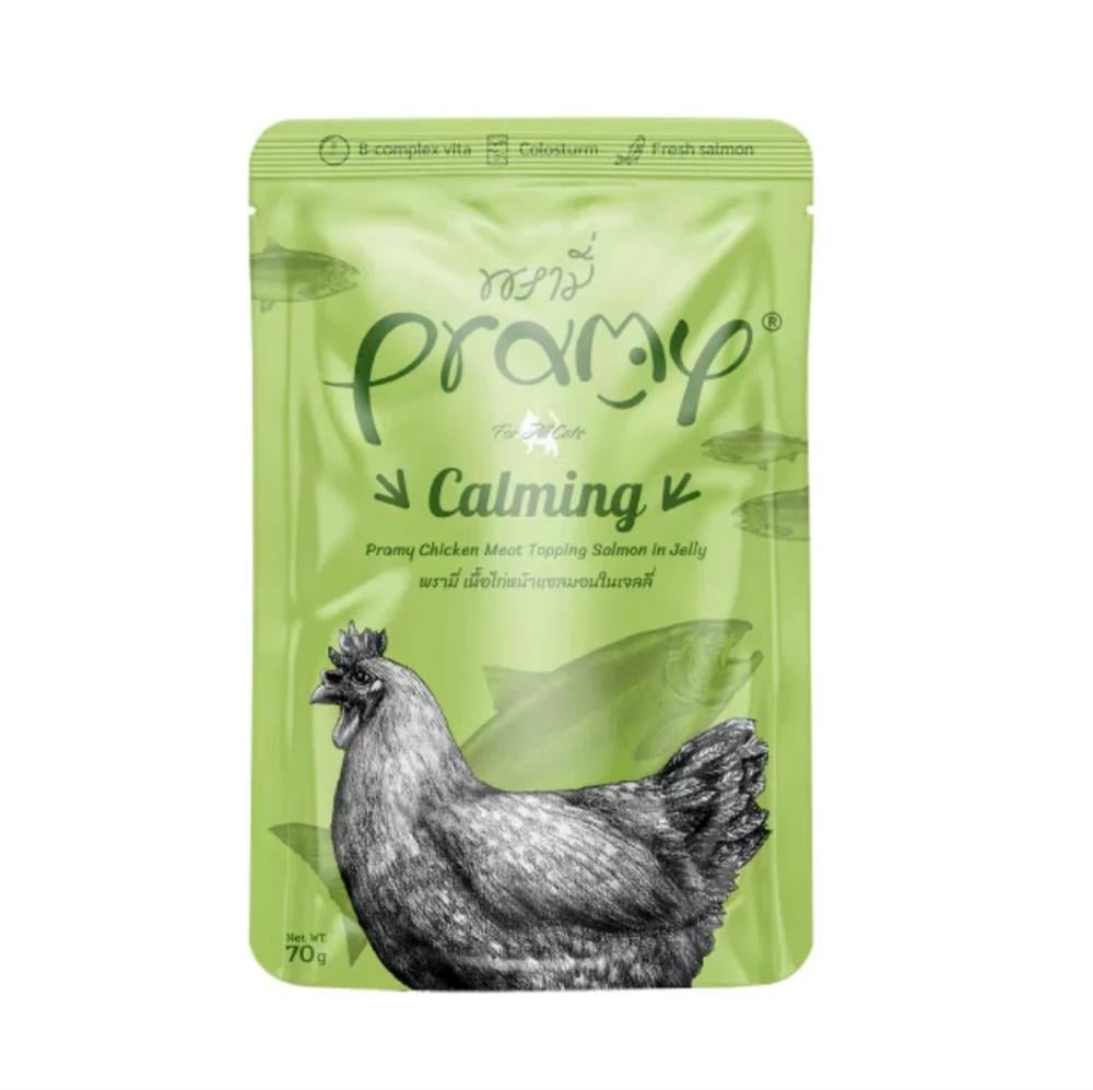 PRAMY Calming 70g With Chicken & Salmon مغلف للقطط بنكهة الدجاج والسالمون