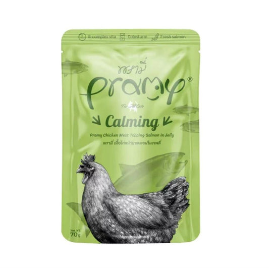 PRAMY Calming 70g With Chicken & Salmon مغلف للقطط بنكهة الدجاج والسالمون