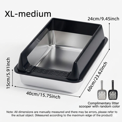 لتربوكس ستالس حجم كبير 60*40 مع مجرود صحي ومضاد للصدء والبكتيرياء