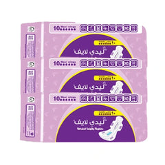 فوط نسائية ليدي لايف عادي * 10 فوطة 3 حبة