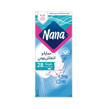 فوط نسائية نانا يومية 28 فوطة 3 حبة