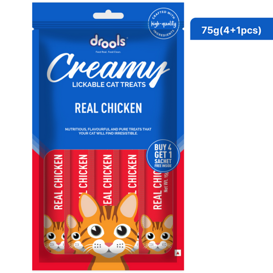 drools real chicken creamy cat treats 5 pcs