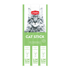 LINSEN Stick Treat Turkey & Catmint Flavor 7g 3/Pack مكافآت بنكهة التيركي والنعنع ٣ قطع