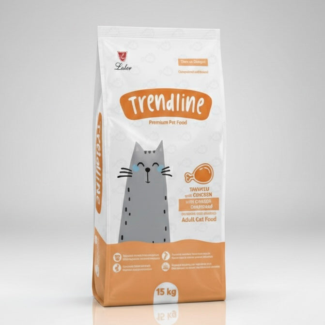Trendline kitten 15kg شوال للقطط الصغيرة نكهة الدجاج