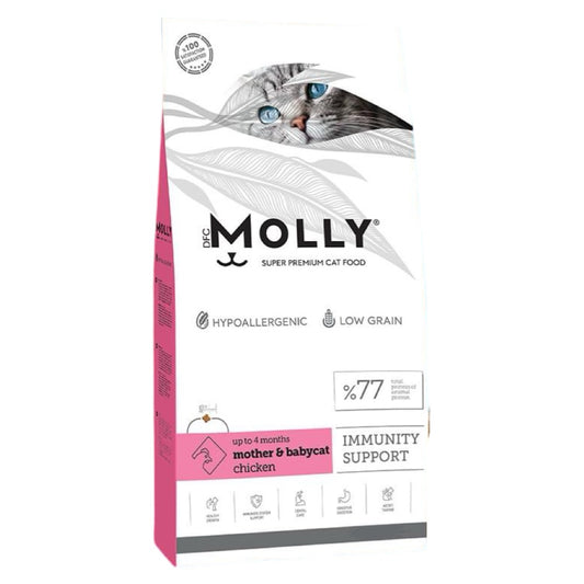 Molly mother & baby 2kg للقطط الصغيرة والأم بنكهة الدجاج