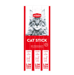 LINSEN Cat Treats Lamb and Cod Fish Sticks 7g 3/Pack مكافآت بنكهة اللحم وسمك القد