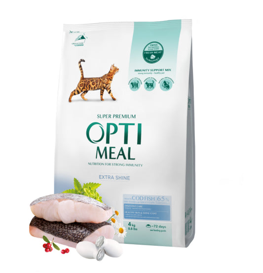 Opti meal Dry For Adult Cats High In Cod Fish 10kg