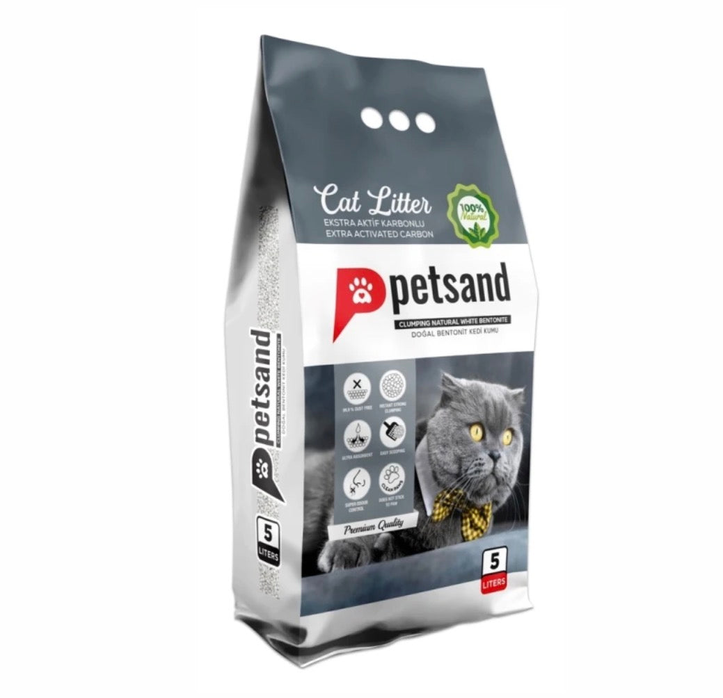 Carbon Petsand  5L رمل 5 لتر قطط ناعم تركي بالكربون