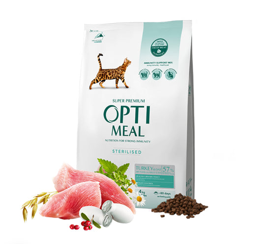 Opti meal Sterilised Cats Turkey & Oat 10kg