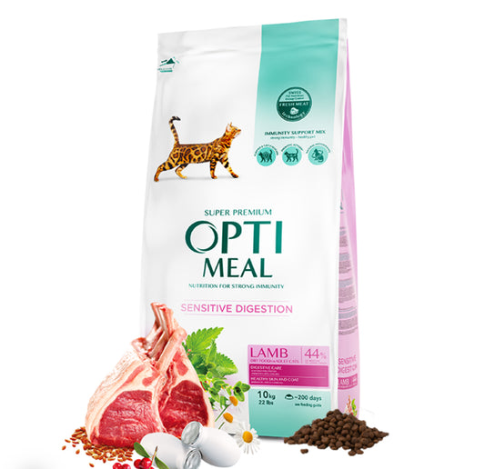 Opti meal Adult Cats With Sensitive Digestion Lamb 10kg