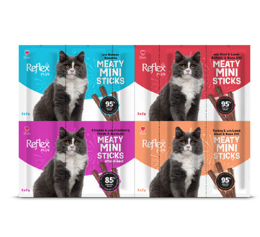 Reflex Meaty 20 Sticks / Salmon / Lamb Beef/  Sterilised Chicken
 اصابع مكافآت جافة عدد 20 رفلكس