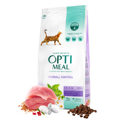 Opti meal Adult Cats Hairball Control Duck 10kg