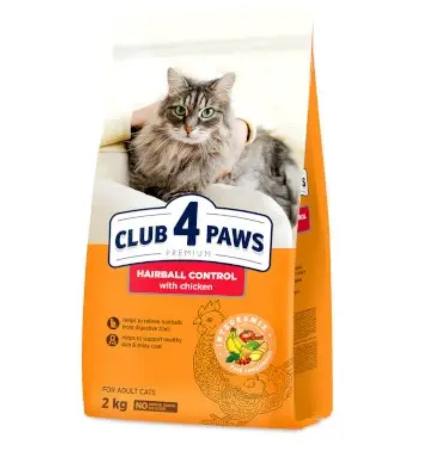 Clup 4 paws hairball control chicken 2 kg