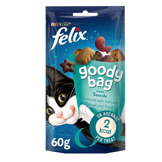 FELIX Goody Bag Seaside Cat Treats بنكهة المأكولات البحرية