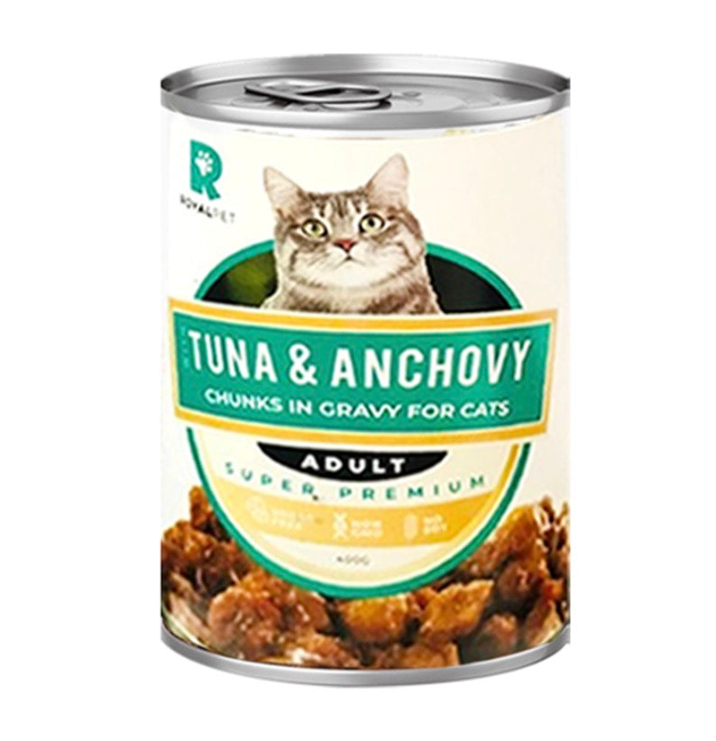 Royalpet gravy chunks 400g tuna معلب قطع بالمرق بنكهة تونه