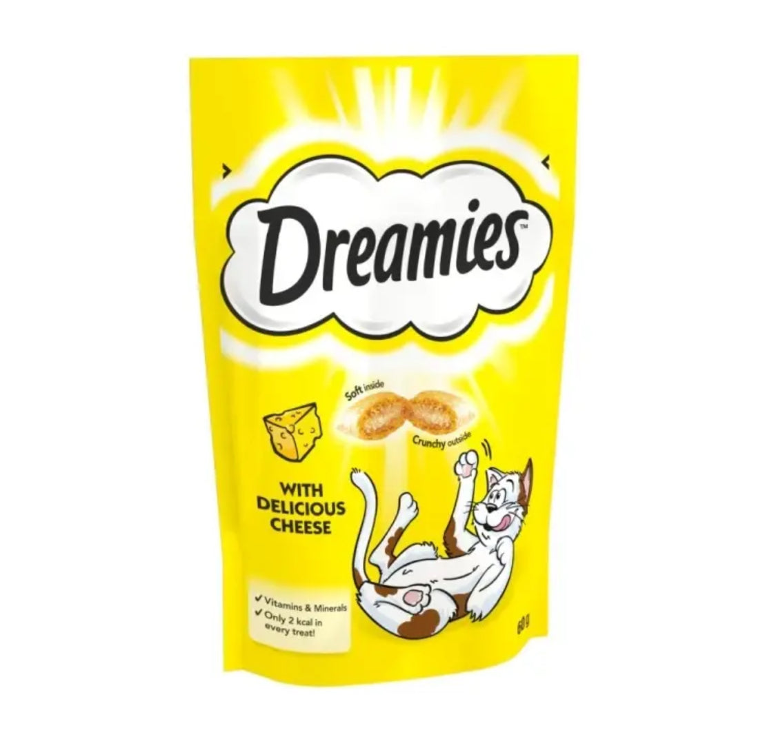 dreamies cat treat with cheese flavor