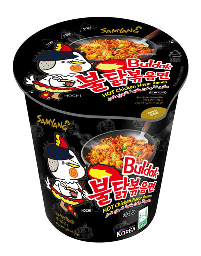 Samyang Buldak Hot spicy Chicken Flavor Ramen Noodles Cup, 70g