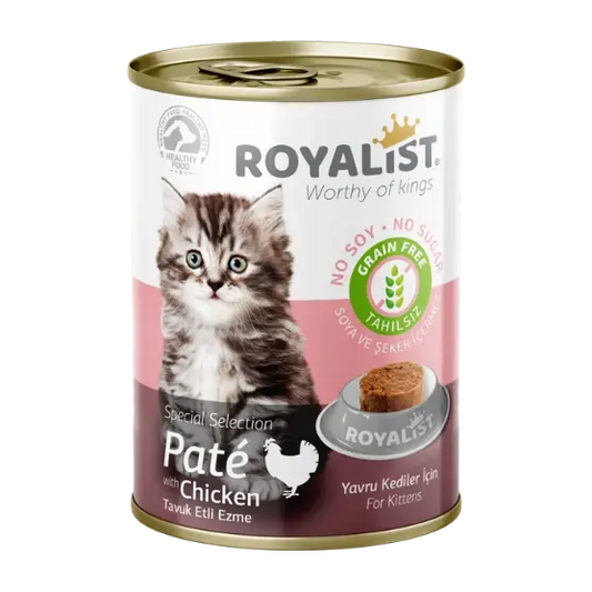 Royalist pate kitten 400g chicken معلب مطحون بنكهة الدجاج