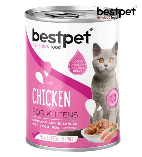 Bestpet gravy chunks 400g kitten معلب قطع بالمرق بنكهة الدجاج
