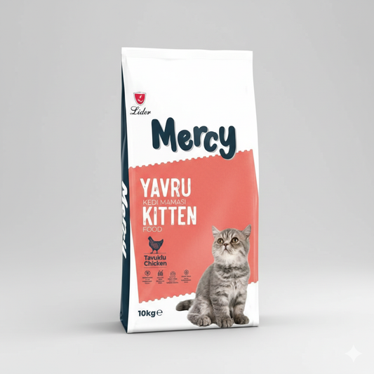 Mercy kitten chicken 10kg شوال للقطط الصغيرة نكهة دجاج