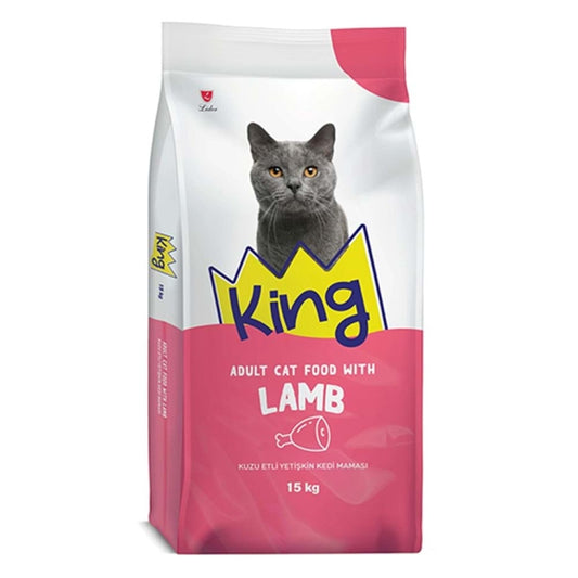 King cat 15kg شوال للقطط البالغة نكهة اللحم