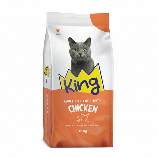 King cat 15kg شوال للقطط البالغة نكهة دجاج
