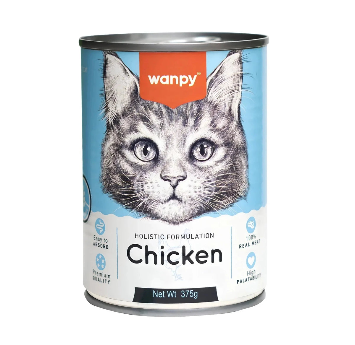 wanpy pate 375g chicken معلب مطحون بنكهة الدجاج