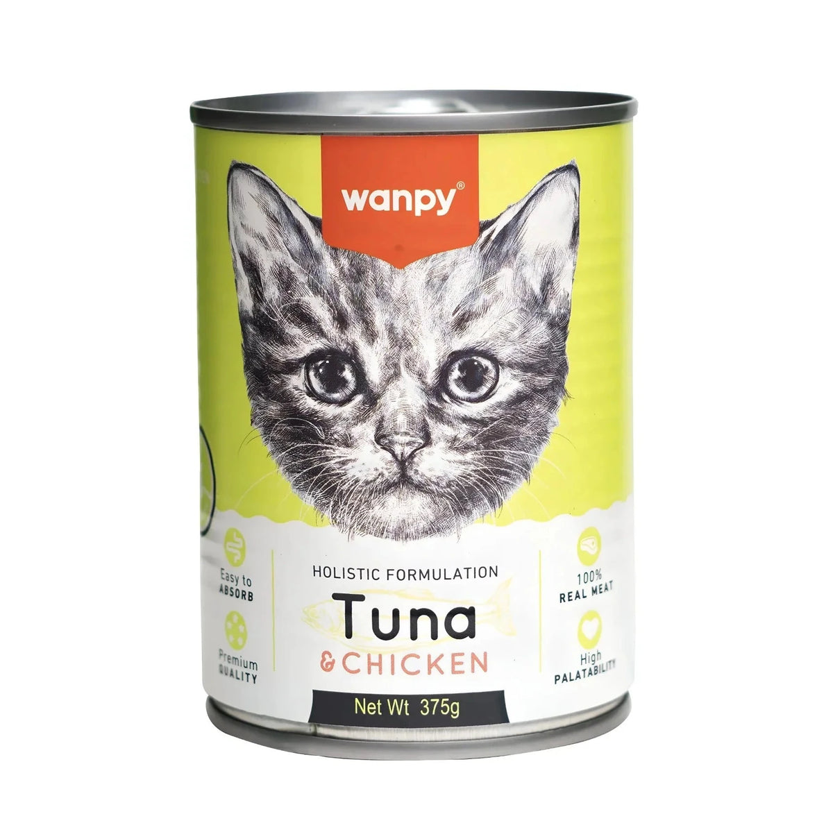 wanpy pate 375g Tuna & chicken  معلب مطحون بنكهة الدجاج وتونه