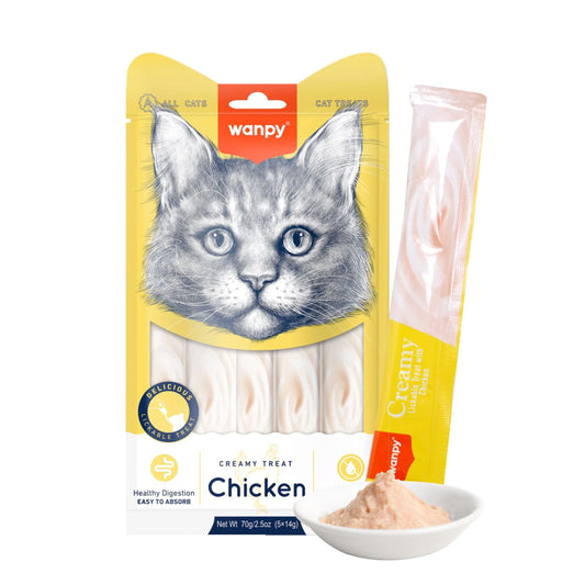 Wanpy Chicken creamy cat treats 5 pcs