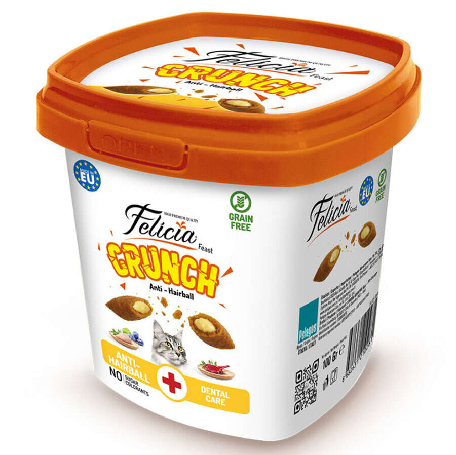 Felicia Crunch treat anti-hair ball dental care 100g