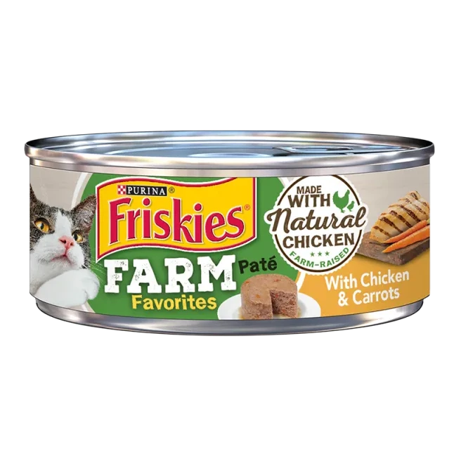 Friskies Chicken & carrots natural Flavor Pate Wet food 156G مطحون