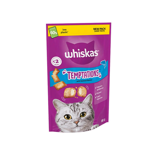 Whiskas Temptations with Salmon مكافآت بنكهة السالمون