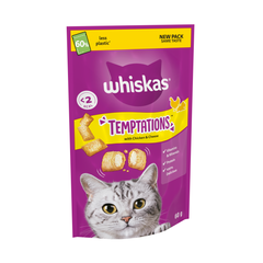 Whiskas Temptations with Chicken & Cheese مكافآت بنكهة الدجاج والجبنة