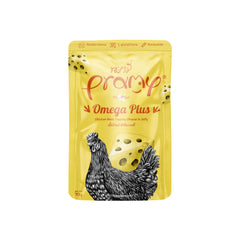 PRAMY Omega Plus – 70g Chicken & Cheese مغلف للقطط بنكهة الدجاج والجبنة