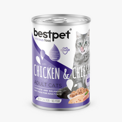 Bestpet gravy chunks 400g chicken & cheese معلب قطع بالمرق بنكهة الدجاج والجبنة