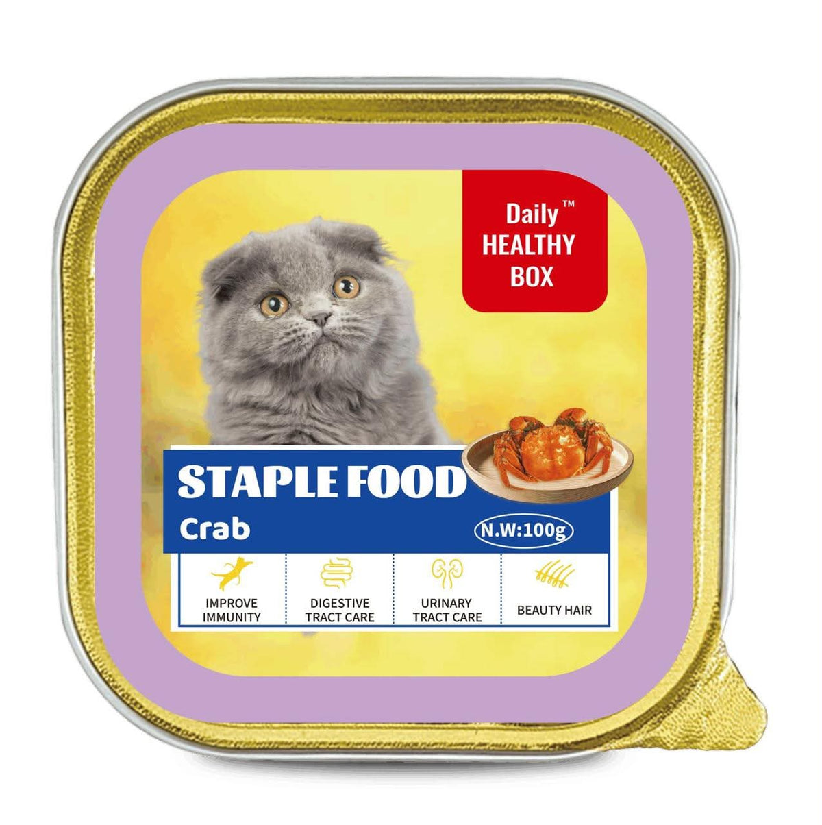 STAPLE FOOD Crab 100g أكل رطب للقطط بنكهة السلطعون