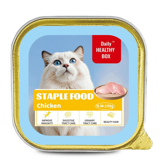 STAPLE FOOD with Chicken 100g أكل رطب للقطط بنكهة الدجاج