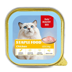 STAPLE FOOD with Chicken 100g أكل رطب للقطط بنكهة الدجاج