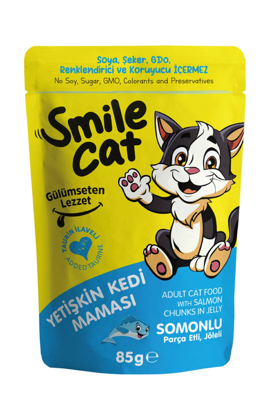Smile pouch 85g With Salmon مغلف بنكهة السالمون