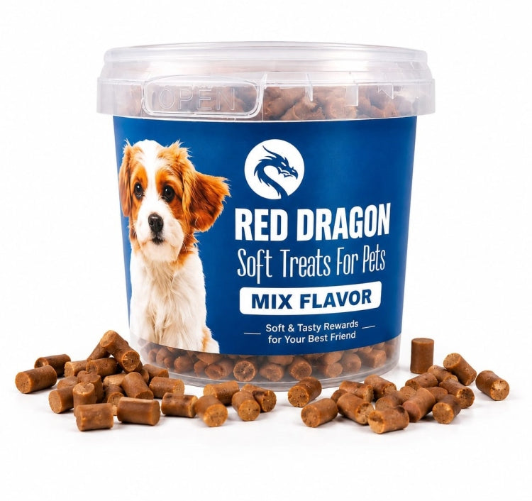 RED DRAGON TREATS MIX FLAVOR مكافآت للكلاب
